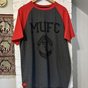 Official Manchester United Football Club, Red, Black And Gray Men's T-Shirt XL